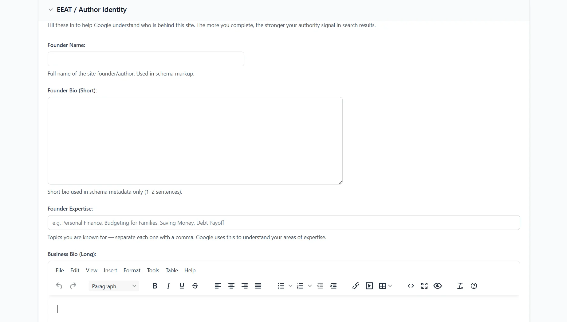 Djangify EEAT Author Identity