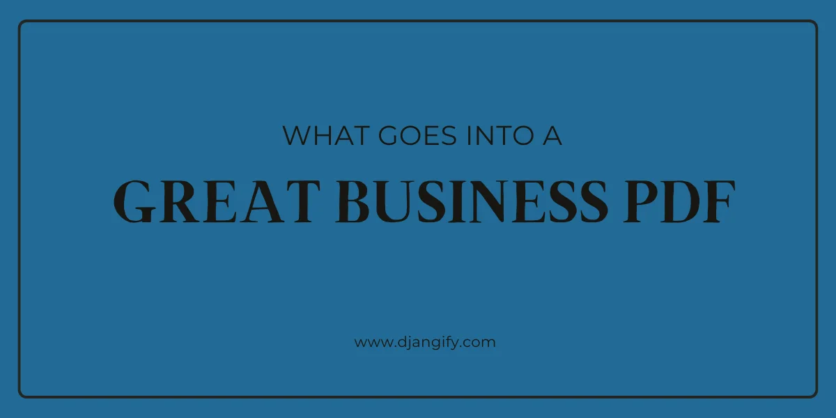 image for What Goes Into a Great Business PDF