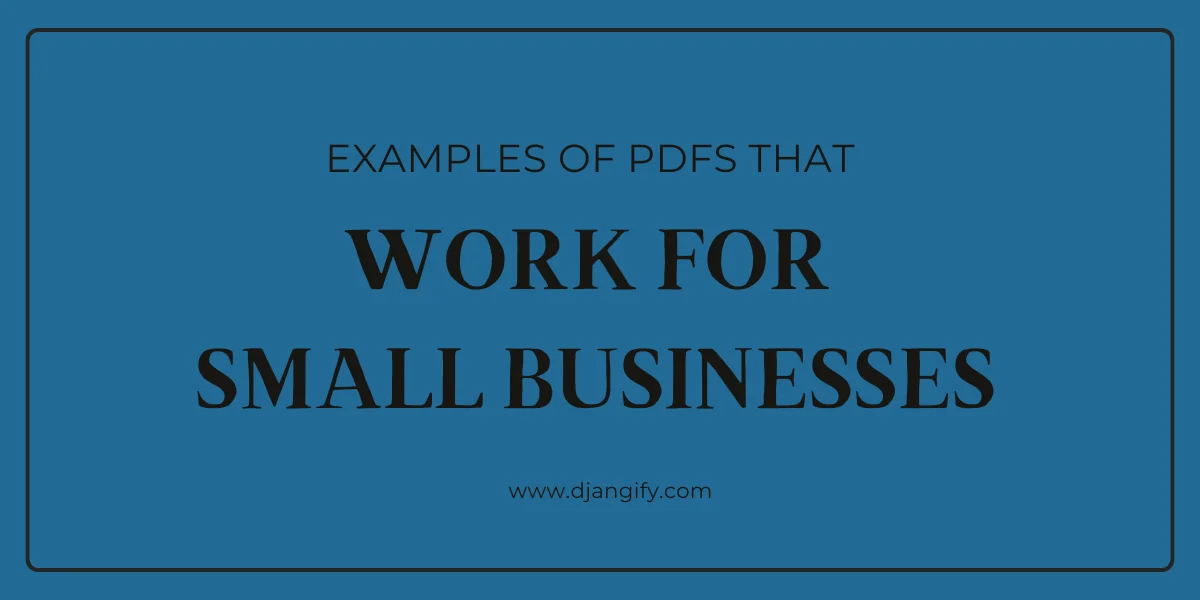 image for Examples of PDFs That Work for Small Businesses